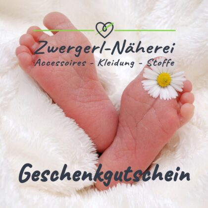 Geschenkgutschein mit Wunschbetrag für handgemachte Babyausstattung wie Kindermode und Babyaccessoires für stolze Eltern Produkt-Foto