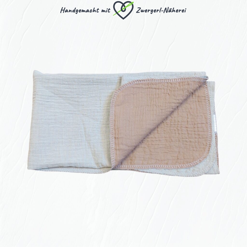 Premium-Stoffwindel Nile und Taupe aus Bio-Baumwolle Taupe offen handmade Babyausstattung Babyaccessoires