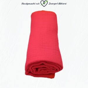Premium-Pucktuch Wickeltuch Rot personalisierbar Baby-Accessoire in Top handmade Qualität